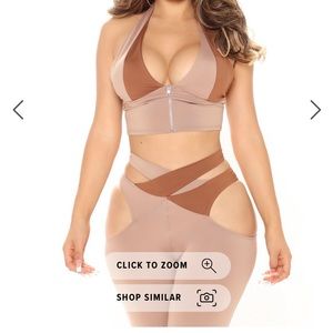 NWT All I want cutout legging set taupe/brown